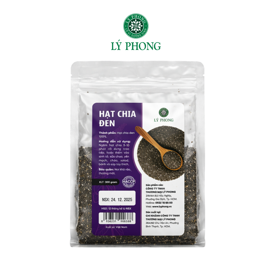 Hạt chia đen (Black Chia Seeds) - Túi 300 gram